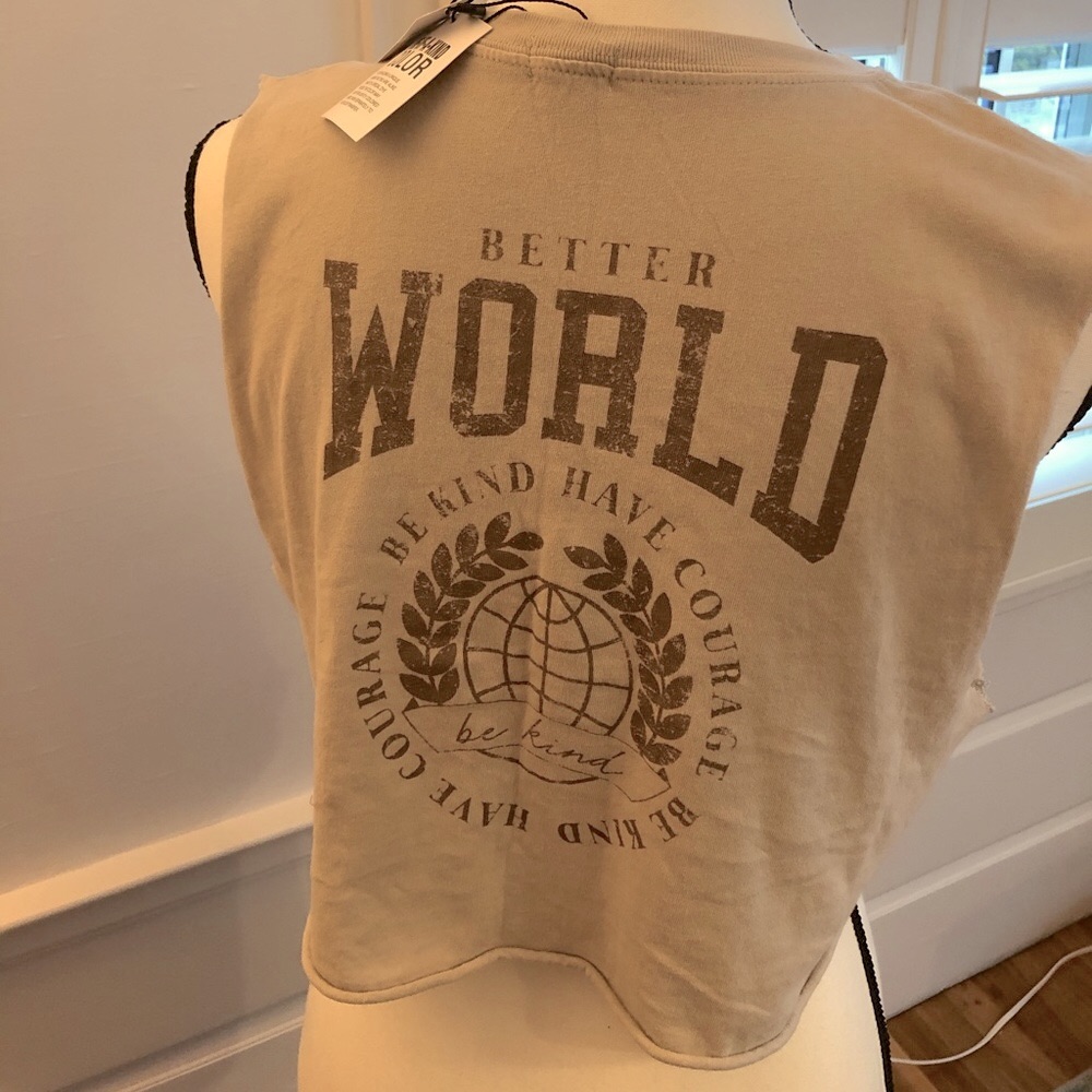 New Garage Brand Better World Crop Tank